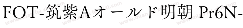 FOT-筑紫Aオールド明朝 Pr6N字体转换